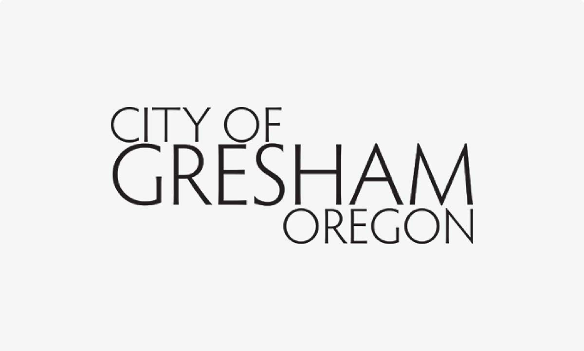 City of Gresham logo on grey background