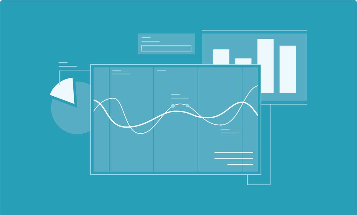 Analytics dashboards representing digital reporting