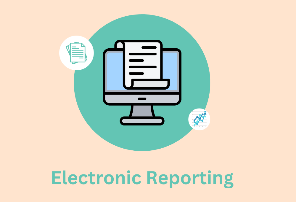 Icons representing electronic reporting