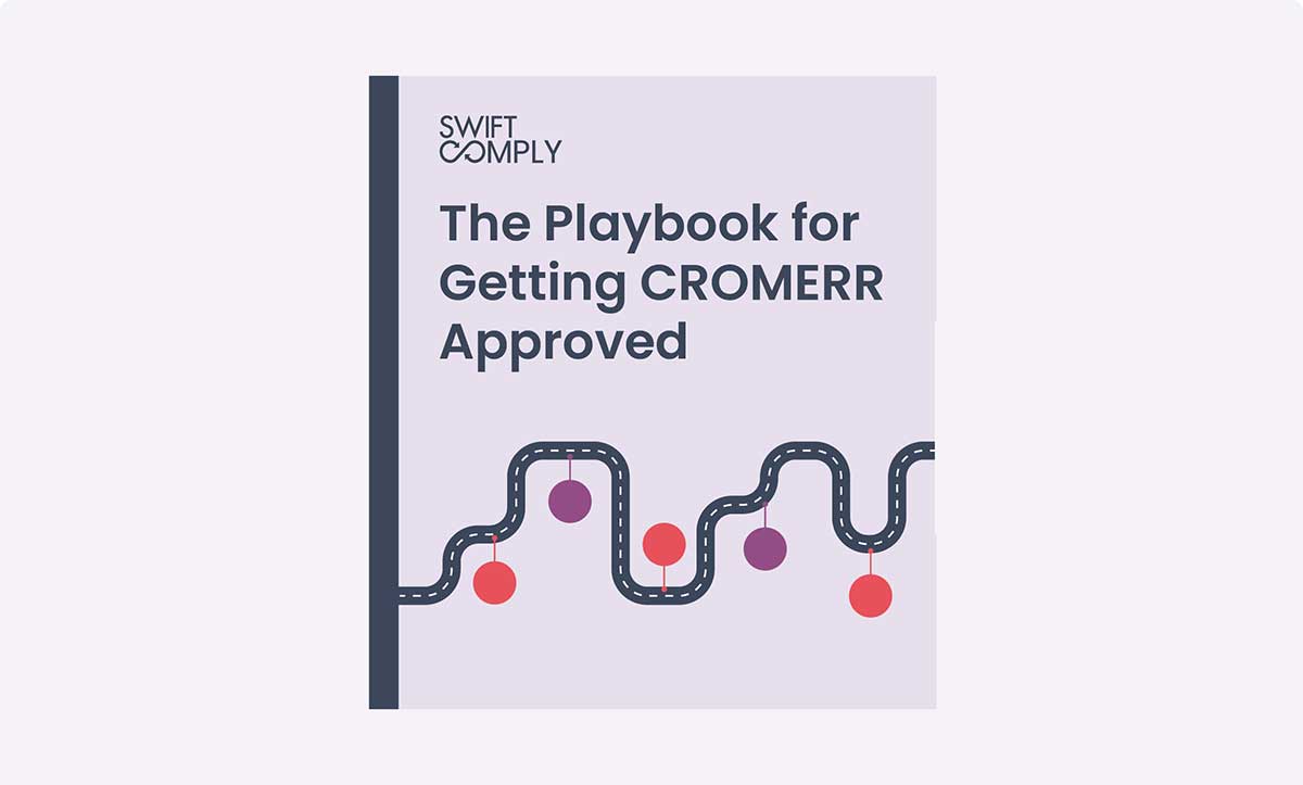 Ebook style cover with the guide title "The Playbook for Getting CROMERR Approved"