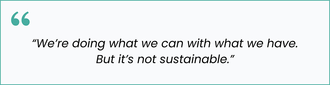 Quote: “We’re doing what we can with what we have. But it’s not sustainable.” A reflection of pressure on water utility compliance teams.